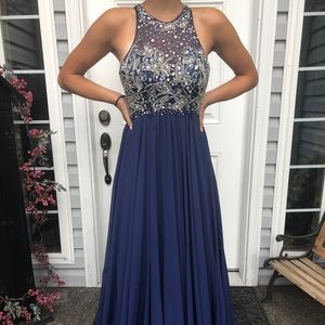 Royal Blue Faviana Prom Dress
